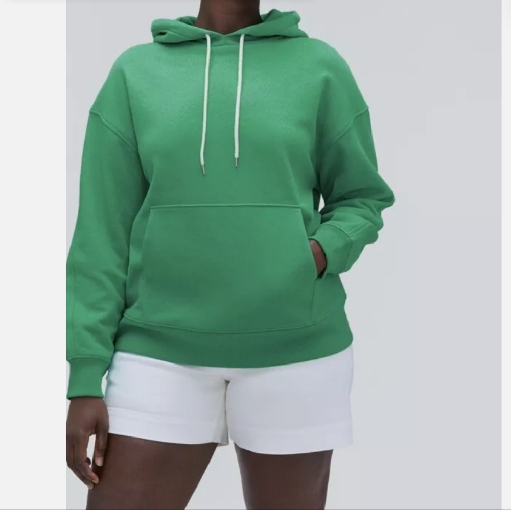 New Everlane The Track Organic Cotton Popover Mint Green Hoodie Size Small